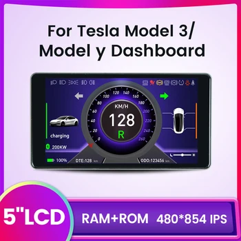 5-дюймовый ЖК-дисплей HUD для Tesla Model 3 Model Y Спидометр на приборной панели, комбинация приборов, скорость движения, шиномонтаж, IPS-экран 1