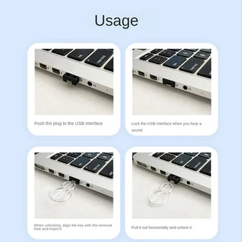 50шт USB Пылезащитный штекер Крышка порта зарядного устройства USB Защитный замок Универсальный Пылезащитный протектор ПК Ноутбук 2