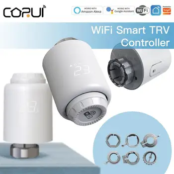 CORUI Tuya Smart WiFi Термостатический Привод клапана Радиатора Регулятор температуры тепла Alexa Google Home Голосовой Пульт дистанционного управления 1
