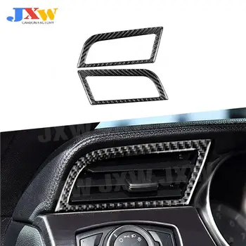 Внутренняя отделка из углеродного волокна, Боковая панель, Выходное отверстие кондиционера, Декоративная рамка крышки для Ford Mustang 2015-2019 1