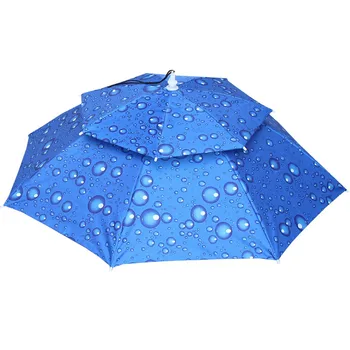 Зонтики оптом солнечные и дождливые зонты для рыбалки на открытом воздухе Шляпа от Солнца шляпа для сбора шляпы складной зонт с большой головкой 1