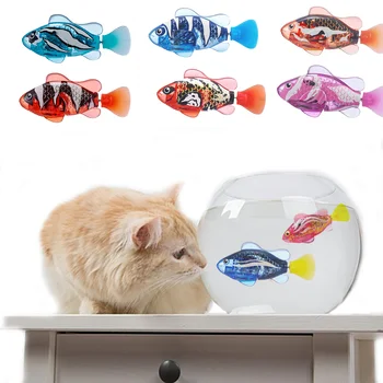 Имитированная рыба, игрушка для домашних животных, игрушка для кошек, Интерактивная Электронная рыба, Кошачьи принадлежности, Бог питьевой воды, Интерактивная игрушка для кошек, Рыбка в помещении 2