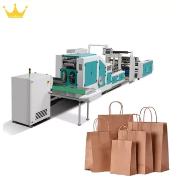 Китай Высокопроизводительная автоматическая машина для изготовления пакетов с бумажными ручками для покупок подарочных сумок для переноски Оборудование для производства бумаги 2
