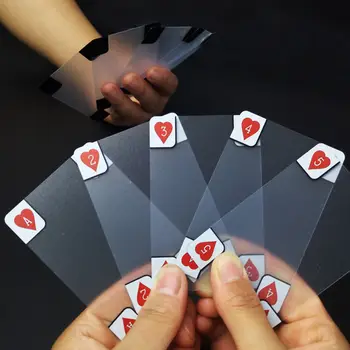 Креативная прозрачная пластиковая водонепроницаемая игральная карта для покера, новинка, покерный индекс, игральные карты 1