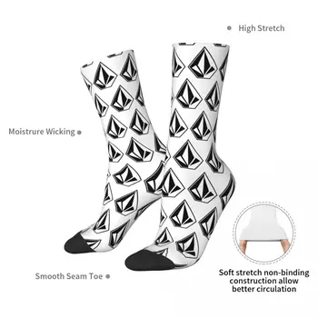 Носки с логотипом Volcom, чулки Harajuku, впитывающие пот, всесезонные носки, аксессуары для подарка мужчине и женщине на день рождения 2