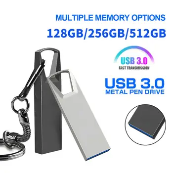 Оригинальный флэш-накопитель USB 3.0, Скоростная карта памяти объемом 512 ГБ, Брелок для ключей, Флешки объемом 128 ГБ, Металлическая Флешка, Креативный бизнес-подарок Для хранения De 1