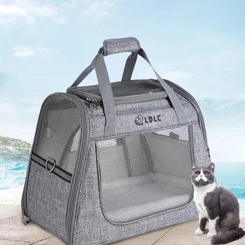Портативная сумка-переноска для кошек Складная Сумка для кошек Светоотражающая сумка для домашних животных Рюкзак для кошек через плечо для путешествий на открытом воздухе 1