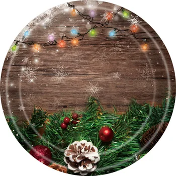 Рождественская Одноразовая посуда из древесного волокна, Салфетка в виде рождественской елки в виде снежинки, Рождественский декор, С Новым Годом 2