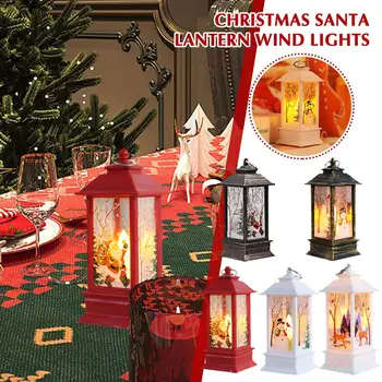 Рождественский Санта-Фонарь Wind Lights Веселое Рождественское Украшение для Дома Natal Navidad 2023 Рождественские Украшения Подарки Новый Год 20 H8K2