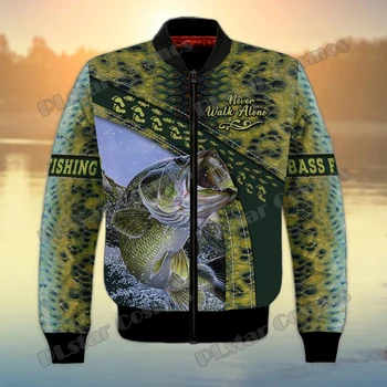 Рыбалка на марлина, мужская куртка-бомбер с 3D принтом, повседневная зимняя толстая теплая куртка на молнии FX-16 2
