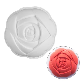 Силиконовая форма для выпечки с 3D-изображением розы для кондитерских изделий, форма для торта, Силиконовая форма для выпечки конфет, формы для выпечки, формы для выпечки 2