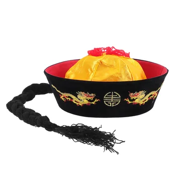 Шляпа Ханфу Традиционный стиль Костюм для Ролевых игр Император Творческое представление Шерстяной Косплей Костюмы для взрослых 1